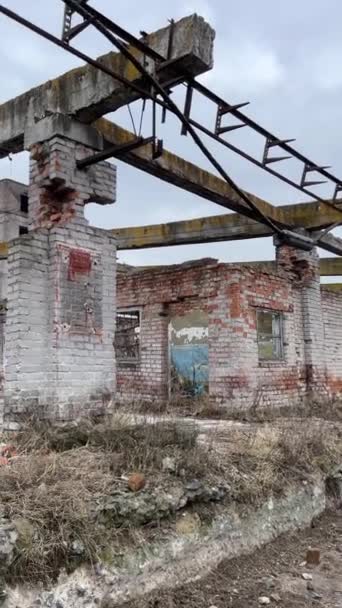 Vinnytsia Ουκρανία Χημικός Εργοστάσιο Ερείπια Και Ερείπια Του Φυτού Την — Αρχείο Βίντεο