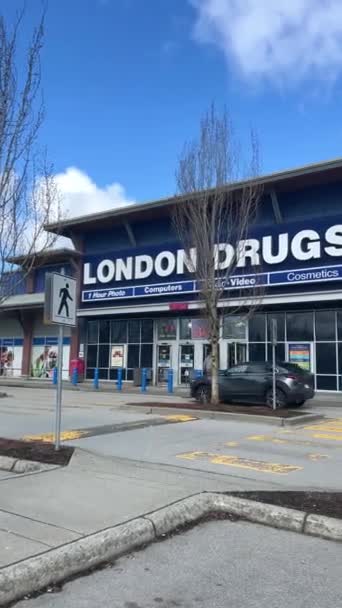 London Drugs Ein Kanadisches Einzelhandelsgeschäft Mit Sitz Richmond British Columbia — Stockvideo