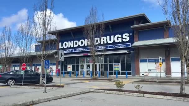 Londyn Narkotyki Kanadyjski Sklep Siedzibą Richmond Kolumbia Brytyjska Koncentruje Się — Wideo stockowe