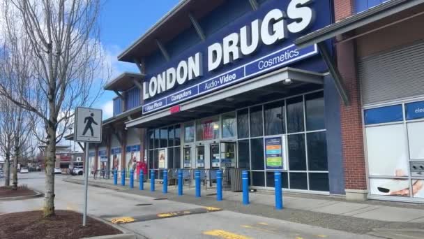 London Drugs Richmond British Columbia Merkezi Olan Bir Kanada Perakende — Stok video