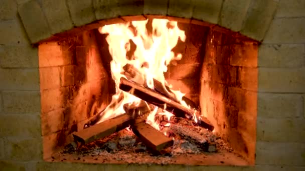 暖炉での不自然な火災 高品質4K映像 — ストック動画