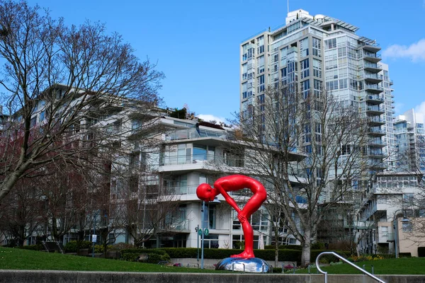 Vancouver British Columbia Kanada Fuß Skulptur Genannt Der Stolze Junge — Stockfoto