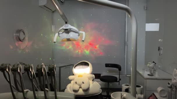 Dental Space Office Beautiful Decor Wall Light Dark Romance One — Stock Video