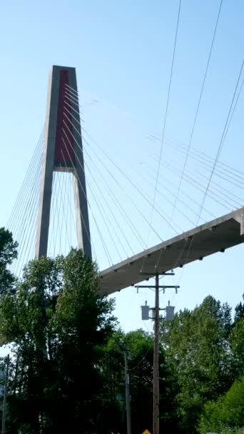 Γέφυρα Skytrain Στο Νέο Westminster Και Surrey Greater Vancouver Βρετανική — Αρχείο Βίντεο