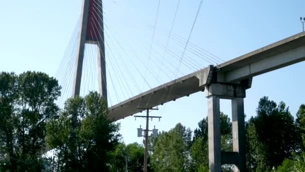 Skytrain Bridge New Westminster Surrey Greater Vancouver Kolumbia Brytyjska Kanada — Wideo stockowe