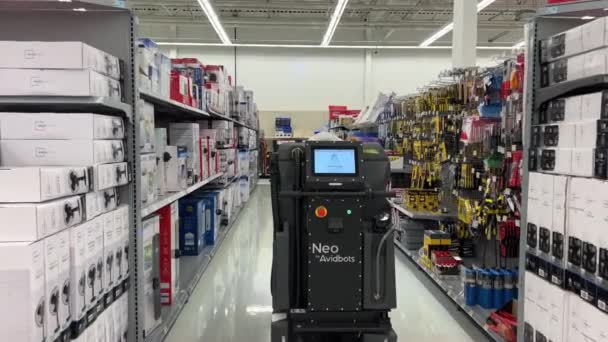 Avidbots Neo Robot Piso Limpieza Centro Comercial Eaton Centre Toronto — Vídeo de stock