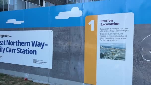 Northern Way Metro Project Corporation Vancouver Canada 2023 Yeni Bir — Stok video