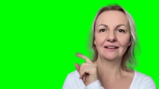 Wskazać Palcem Trzy Miejsca Gdzie Reklama Może Być Pokazane Kciuk — Wideo stockowe