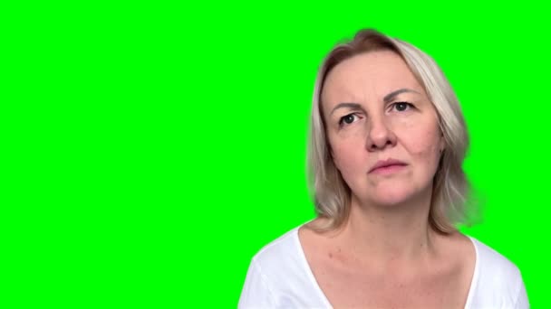 Mulher Confusa Sente Problema Infeliz Vida Pessoal Briga Romper Com — Vídeo de Stock