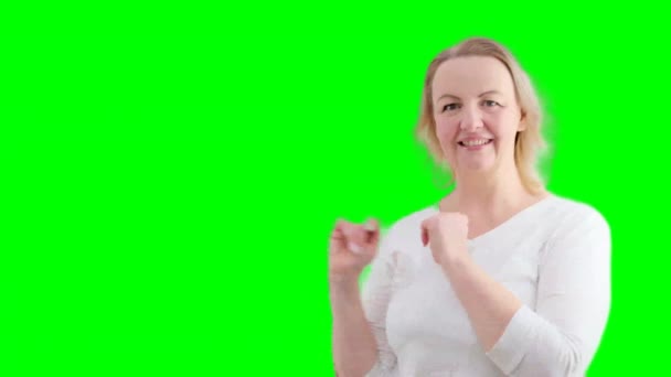 Lkbahar Geldi Elleri Boş Bir Kadını Sevin Reklamınız Için Boş — Stok video