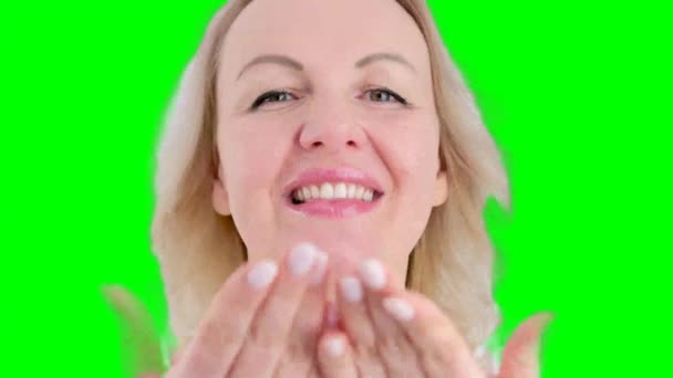 Pubblicità Bianco Manicure Luminoso Viso Pulito Pelle Bella Anche Denti — Video Stock