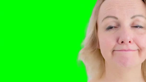 Czuła Piękna Kobieta Portmonetka Usta Niezadowoleniu Nieprzyjemne Wiadomości Słodkie Reakcje — Wideo stockowe