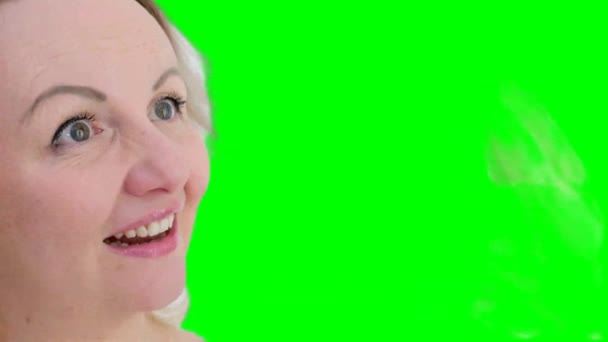 Selfie Fotografia Fotografując Się Wystający Język Śmiejąc Się Ramce Kobieta — Wideo stockowe