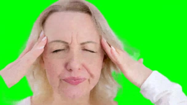 Portrait Caucasian Frightened Stressed Worried Woman Feeling Stress Worry Girl — Stock Video