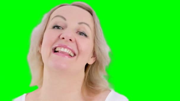 Mujer Concibió Una Estafa Jodido Sus Ojos Slyly Sonrisas Slyly — Vídeos de Stock