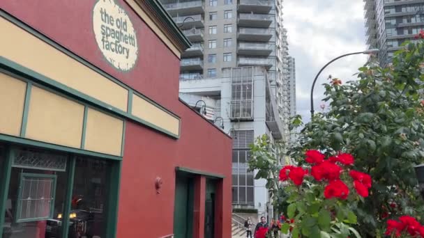 Old Spaghetti Factory Red Big City House Restaurant Coffee Shop — Αρχείο Βίντεο