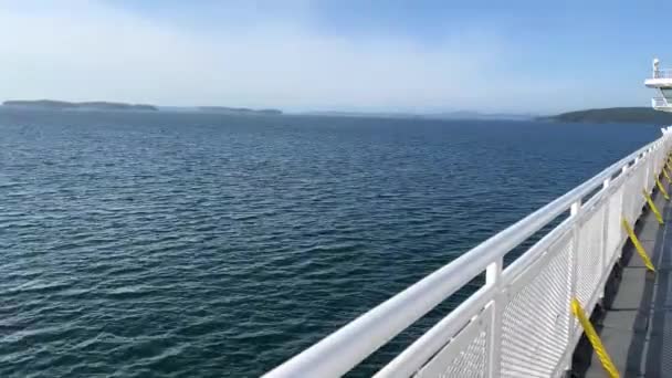 Ferry Ride Vancouver Capital Victoria People Rooms Decks Ocean View — Stock Video
