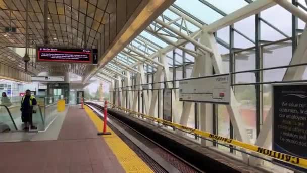 Ristrutturazione Della Stazione Ferroviaria Sky Surray Central Senza Uscita Ingresso — Video Stock