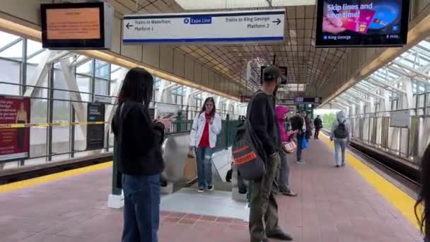Ristrutturazione Della Stazione Ferroviaria Sky Surray Central Senza Uscita Ingresso — Video Stock