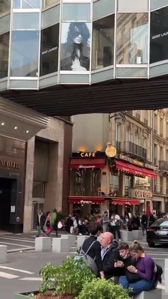Galerías Lafayette Tienda Marca Calle Principal París Cosméticos Decoración Perfumes — Vídeos de Stock