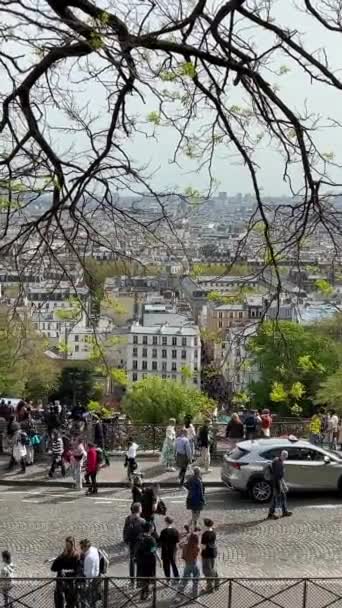 Kościół Bazyliki Sacre Coeur Paryżu Paryż Francja Wysokiej Jakości Materiał — Wideo stockowe