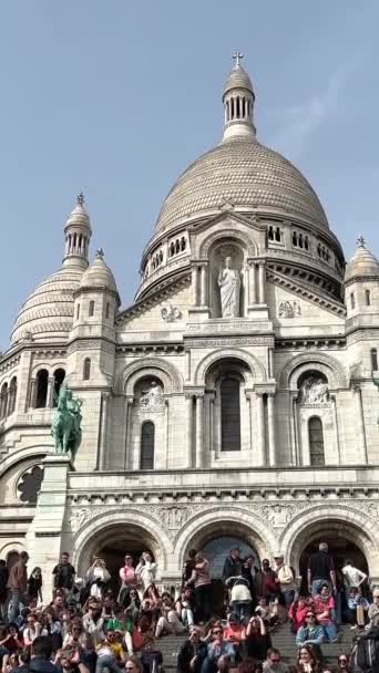 Chiesa Del Sacro Cuore Basilica Chiesa Parigi Parigi Francia Filmati — Video Stock