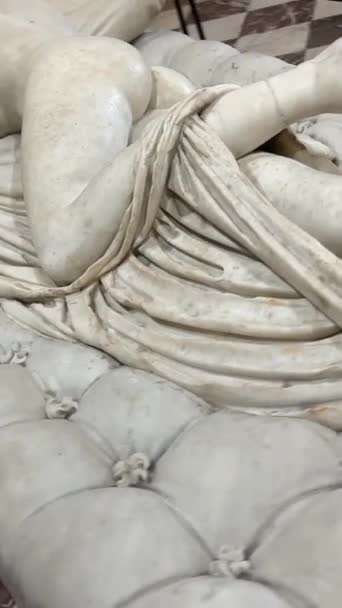 Régiségek Görögország Hermafrodita Herma Fia Talált Közelében Fürdők Diokleciánusz Rómában — Stock videók