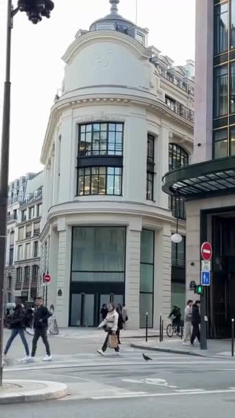 Strada Parigi Strada Case Parigi Francia Filmati Alta Qualità — Video Stock