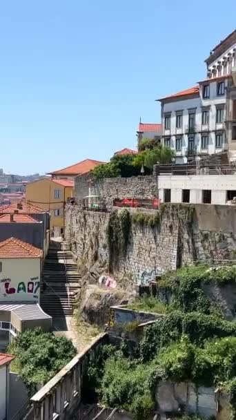 Panorâmica Cidade Velha Porto Portugal Imagens Alta Qualidade 2022 Portugal — Vídeo de Stock