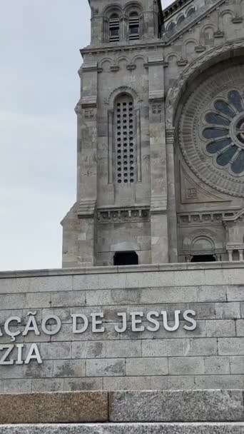 Santuario Diocesano Viana Castelo Portogallo Video Verticale Foto Alta Qualità — Video Stock