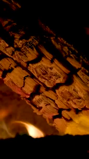 Fuego Está Ardiendo Chimenea Cámara Lenta 180Fps Imágenes Alta Calidad — Vídeos de Stock