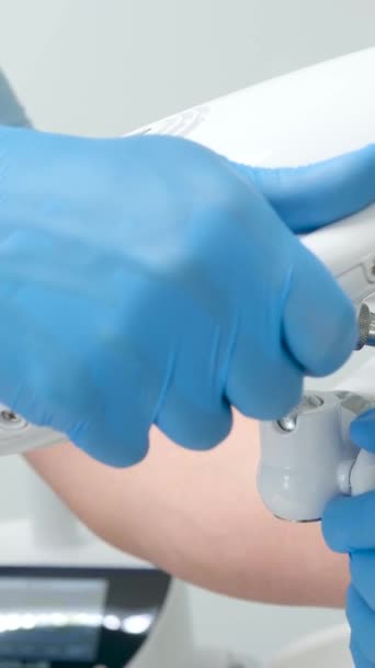 Além Poluse Avançado Sistema Clareamento Com Dental Laser Branqueamento Câmera — Vídeo de Stock