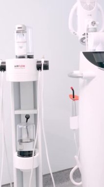 Beyond Poluse plus advanced whitening system with dental UV laser whitening device eye apparatus is protected by goggles. Tretmant whitening with light laser and fluorine Ukraine Vinnitsa 2023