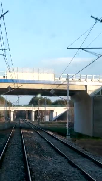 Pshemysil Gloeiend Warszawa Wschodnia Poolse Treinstoelen Intercity Loopt Van Przemysl — Stockvideo