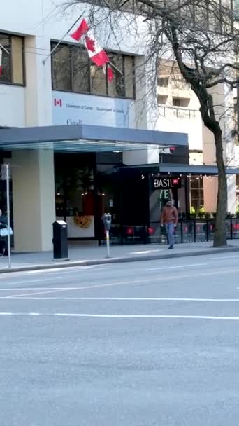 加拿大温哥华 公元前2023年人们以4K的分辨率步行穿过温哥华市中心的街道 高质量的4K镜头 — 图库视频影像