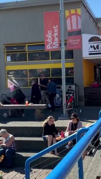 Півострів Ґренвіль Торговий Район Фейрвью Ванкувер Через Фальш Крік Від — стокове відео