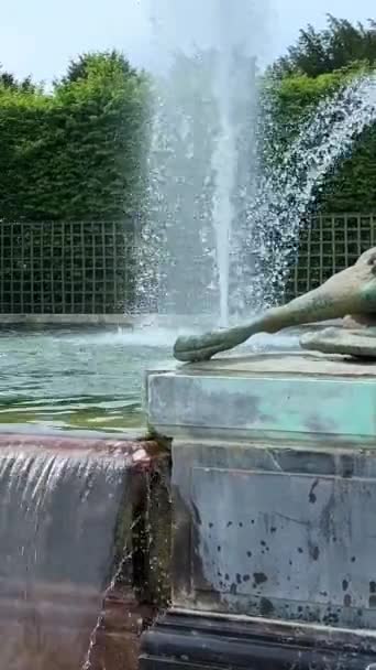 Fontana Versailles Parigi Francia Luogo Dove Sono Stati Girati Molti — Video Stock