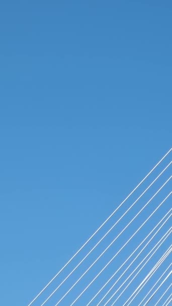 포트만 브리지 캐나다 프레이저 아름다운 케이블이 다리의 모습이 — 비디오