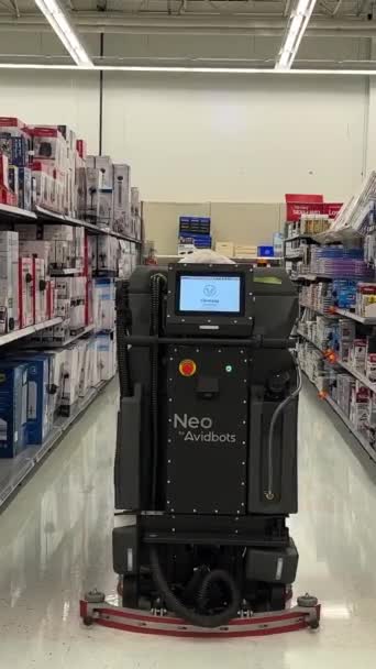 Avidbots Neo Robot Rengöringsgolv Eaton Centre Mall Toronto Kanada Avidbots — Stockvideo
