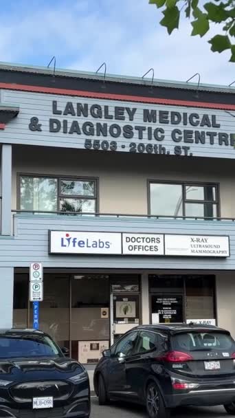 Langley Medical Diagnostic Centre Lékařské Ordinace Lifelabs Místo Pro Testování — Stock video