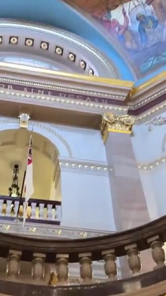 Parlamento Binasının Içinde Birinci Katın Tavanında Vancouver Adası Ndaki Victoria — Stok video