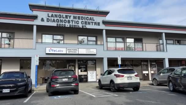 Langley Medical Diagnostic Centre Lékařské Ordinace Lifelabs Místo Pro Testování — Stock video
