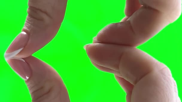 Female Hand Heart Shape Shadow Green Background Valentines Day Creative — Wideo stockowe