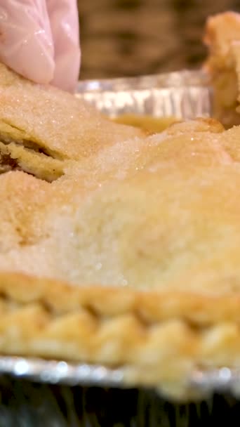 Tasty Sweet Apple Cake Cooked Oven Time Lapse 3840X2160 High — Stock Video