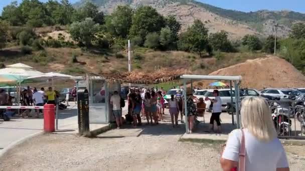 Błękitne Oko Albania Słynne Miejsce Turystyczne Wejście Albani Niebieskie Oko — Wideo stockowe