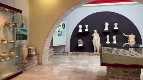 Butrint Albania Cinematic Places Unesco World Heritage Centre Inglés Museo — Vídeos de Stock