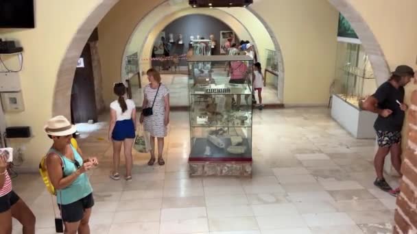 Butrint Albánii Kinematografická Místa Centrum Světového Dědictví Unesco Muzeum Antropologie — Stock video