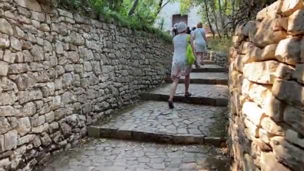 Butrint Sarande District Albania Cinematic Roman Baptistery Ancient Historical Site — Stock video