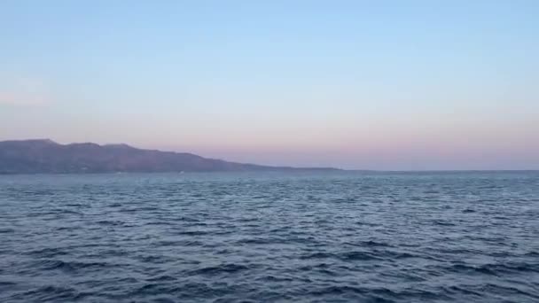 Schöne Grenzenlose Private Meer Himmel Morgendämmerung Natur Zum Horizont Meer — Stockvideo