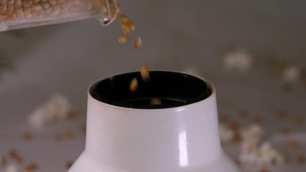 Cooking Popcorn Home Special Machine Caramel Filling Caramelized Popcorn Recipe — Stock Video